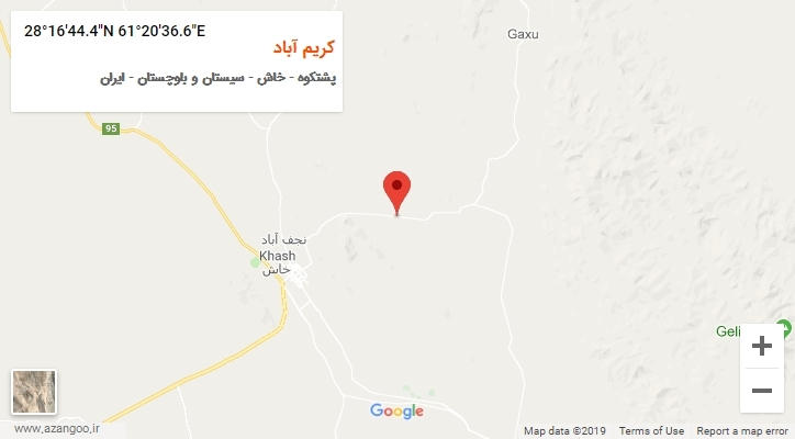 روستای کریم آباد بر روی نقشه