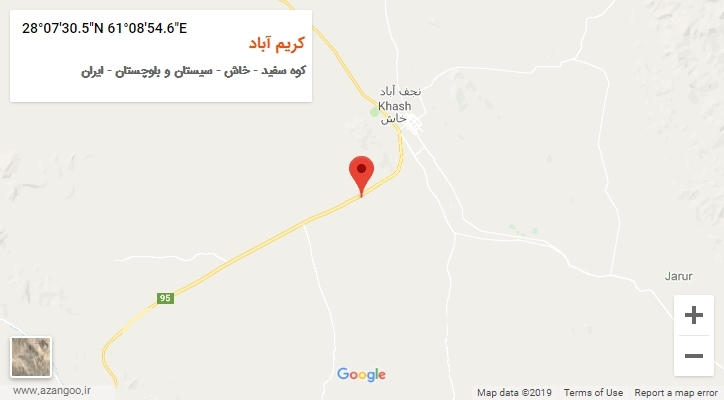 روستای کریم آباد بر روی نقشه