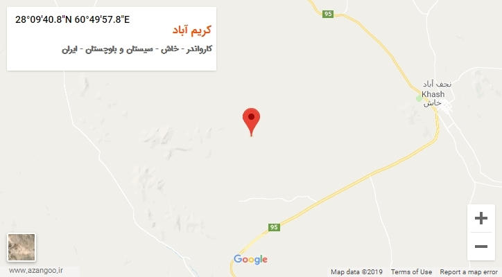 روستای کریم آباد بر روی نقشه