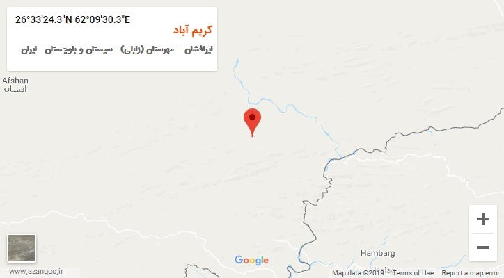 روستای کریم آباد بر روی نقشه