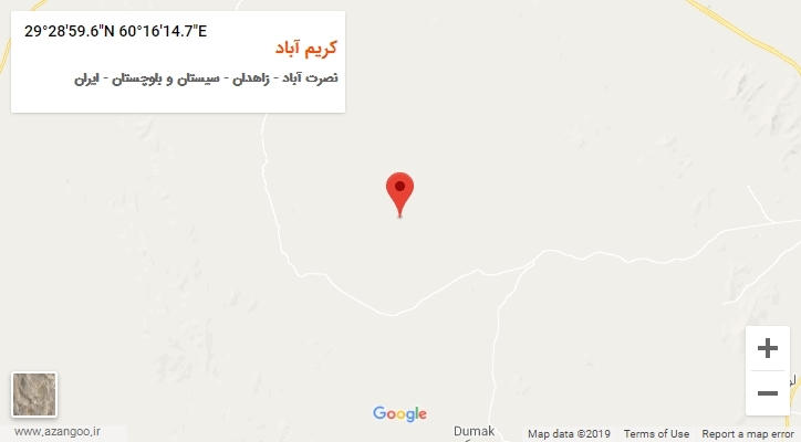 روستای کریم آباد بر روی نقشه