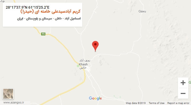 روستای کریم آبادسیدعلی خامنه ای (حیدرا) بر روی نقشه