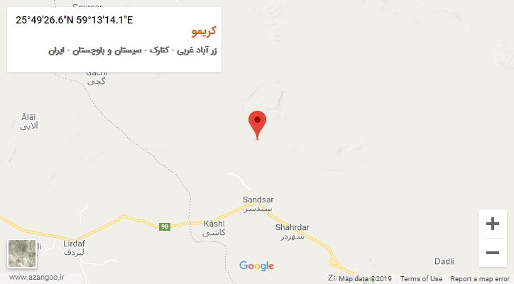 روستای کریمو بر روی نقشه