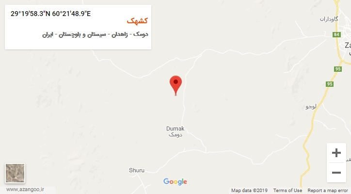 روستای کشهک بر روی نقشه