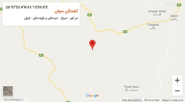 روستای کشتنگن مچان بر روی نقشه