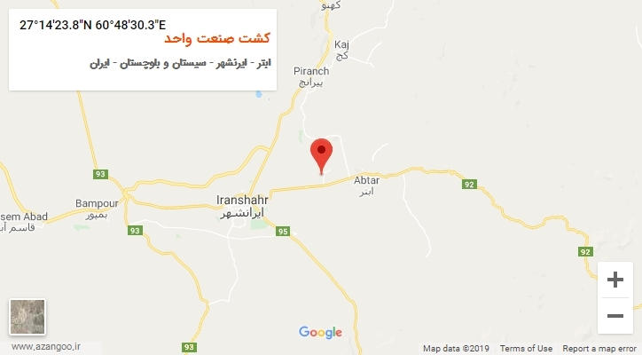 روستای کشت صنعت واحد بر روی نقشه