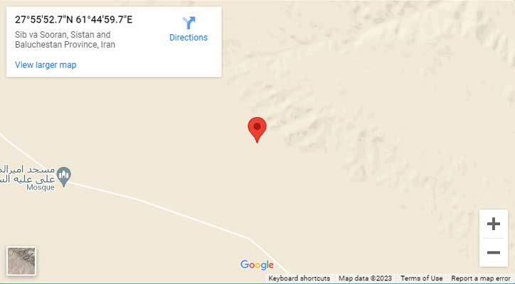 روستای کسوری بر روی نقشه