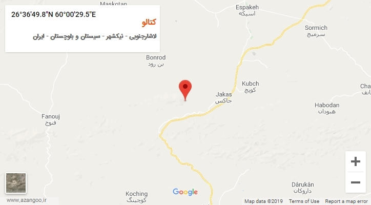روستای کتالو بر روی نقشه