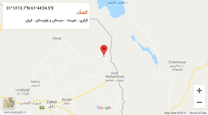 روستای کتمک بر روی نقشه
