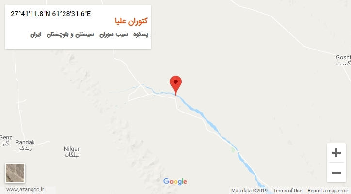 روستای کتوران علیا بر روی نقشه