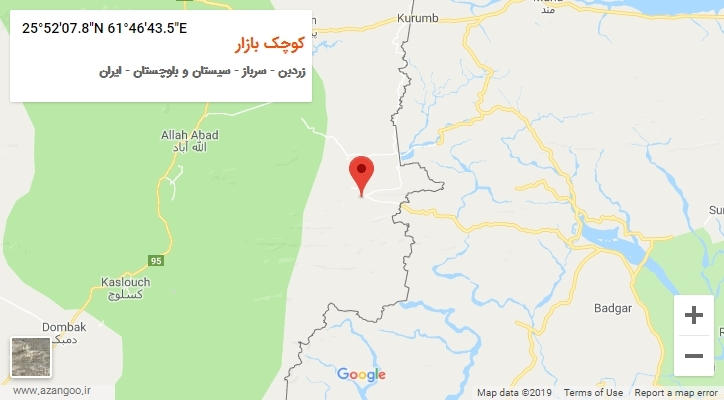 روستای کوچک بازار بر روی نقشه