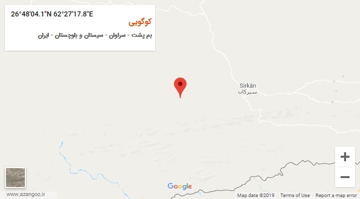 روستای کوگویی بر روی نقشه