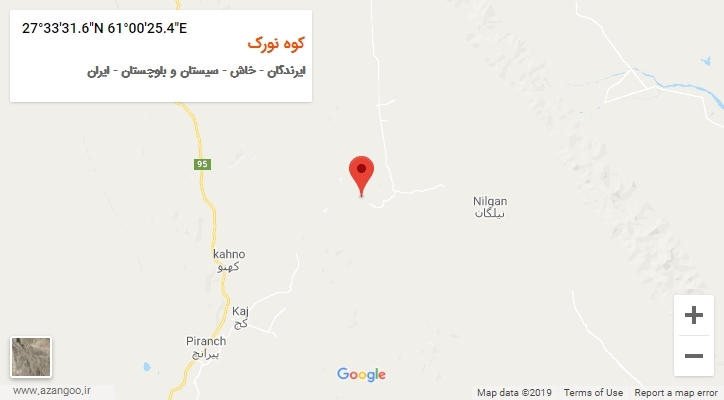 روستای کوه نورک بر روی نقشه