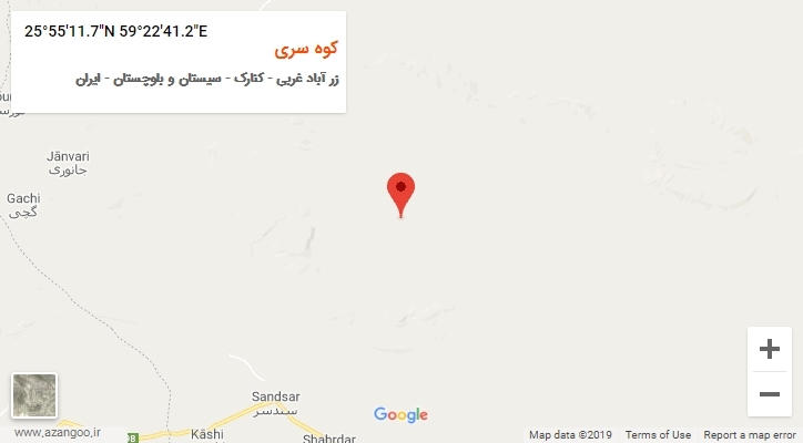 روستای کوه سری بر روی نقشه