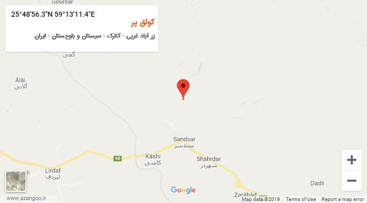 روستای کولق پر بر روی نقشه