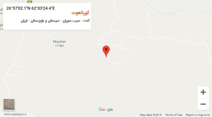 روستای کورناهوت بر روی نقشه
