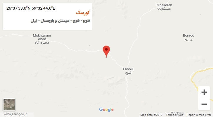 روستای کورسک بر روی نقشه