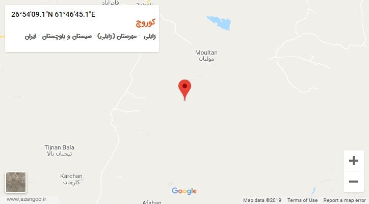 روستای کوروچ بر روی نقشه