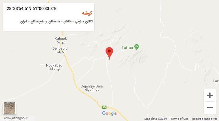 روستای کوشه بر روی نقشه