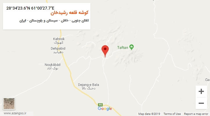 روستای کوشه قلعه رشیدخان بر روی نقشه