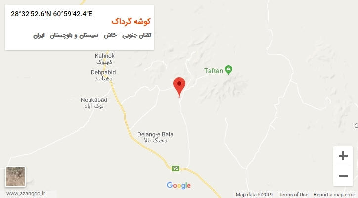 روستای کوشه گرداک بر روی نقشه