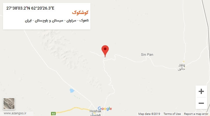 روستای کوشکوک بر روی نقشه