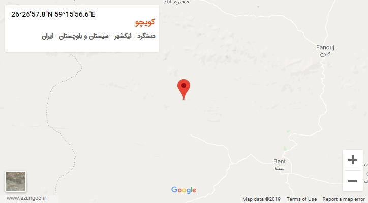 روستای کویچو بر روی نقشه