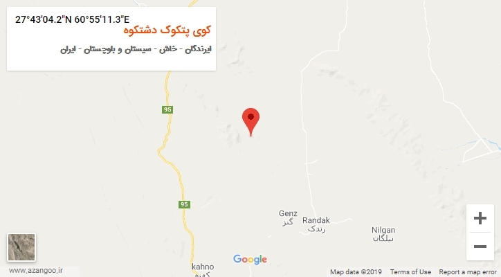 روستای کوی پتکوک دشتکوه بر روی نقشه