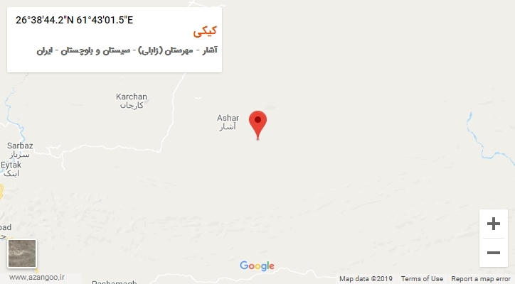 روستای کیکی بر روی نقشه