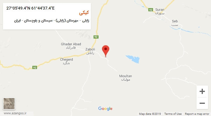 روستای کیکی بر روی نقشه
