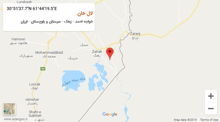 روستای لال خان بر روی نقشه