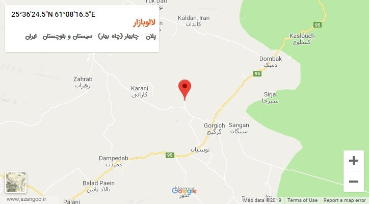 روستای لالوبازار بر روی نقشه