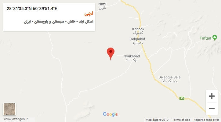 روستای لچی بر روی نقشه