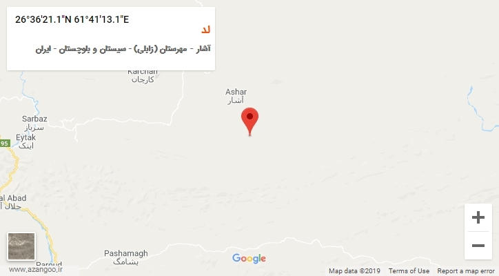روستای لد بر روی نقشه