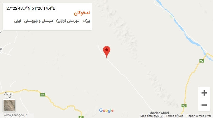 روستای لدخوکان بر روی نقشه