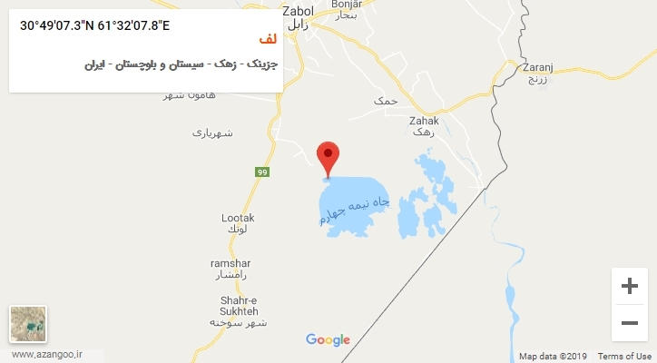 روستای لف بر روی نقشه