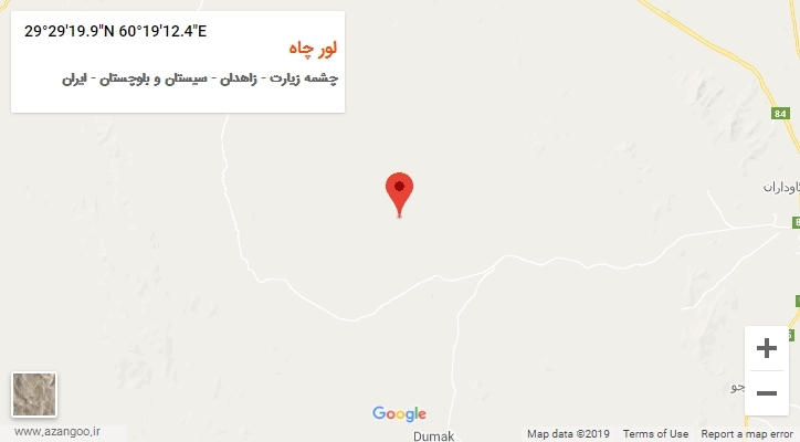روستای لور چاه بر روی نقشه