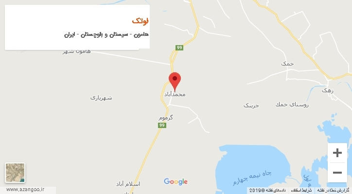 دهستان لوتک بر روی نقشه
