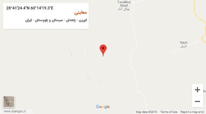 روستای معاینی بر روی نقشه