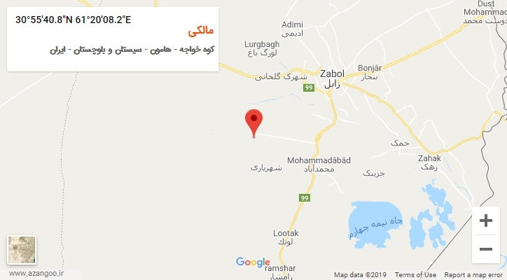 روستای مالکی بر روی نقشه