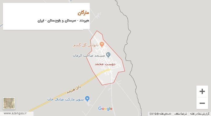 دهستان مارگان بر روی نقشه