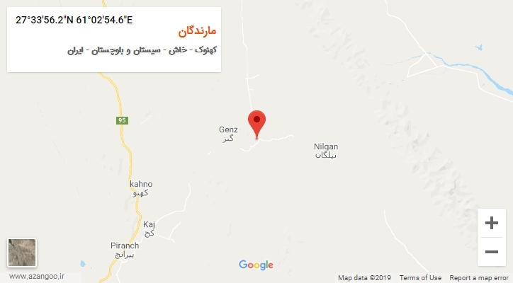 روستای مارندگان بر روی نقشه