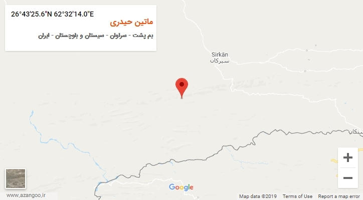 روستای ماتین حیدری بر روی نقشه