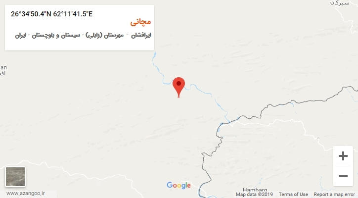 روستای مچانی بر روی نقشه
