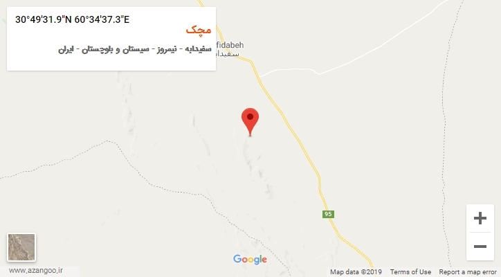 روستای مچک بر روی نقشه