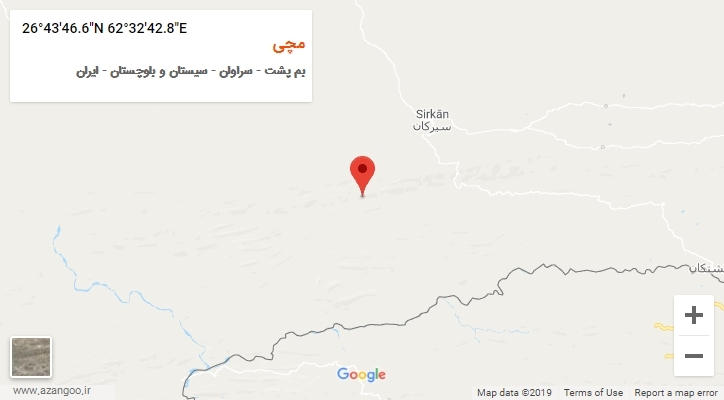 روستای مچی بر روی نقشه