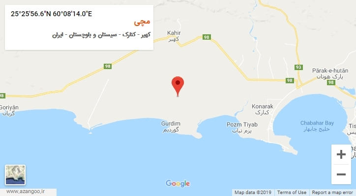 روستای مچی بر روی نقشه