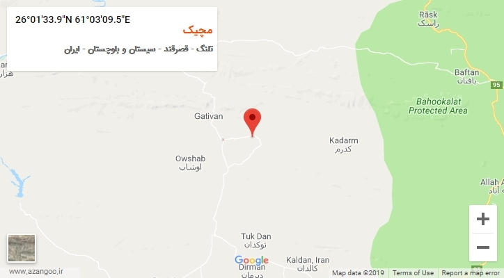 روستای مچیک بر روی نقشه