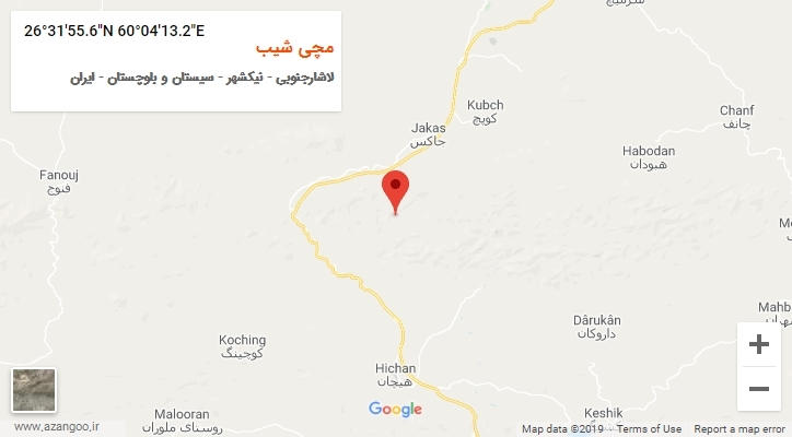 روستای مچی شیب بر روی نقشه