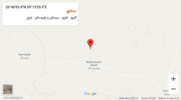 روستای مدانچ بر روی نقشه